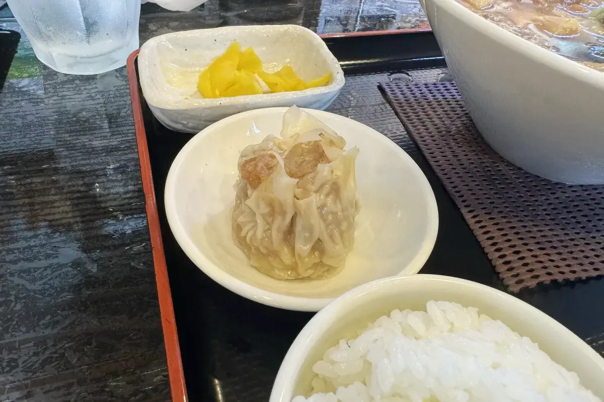 中華ダイニング深本　五目ラーメン定食　シュウマイ