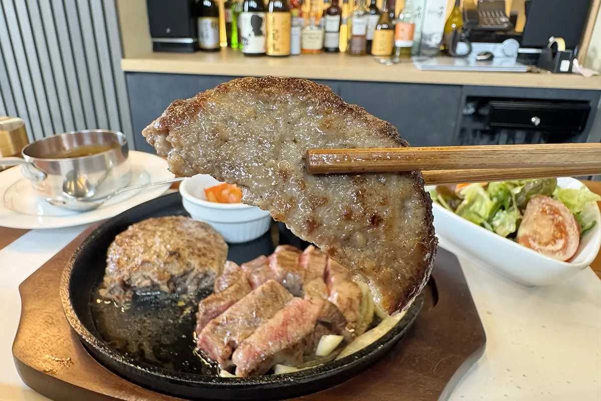 GYU-YA VILLA GYU-YAハンバーグ&氷見牛サーロインステーキコンボ ハンバーグ