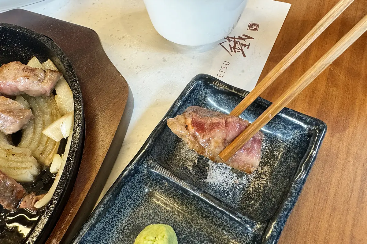 GYU-YA VILLA GYU-YAハンバーグ&氷見牛サーロインステーキコンボ 氷見牛サーロインステーキ 塩で